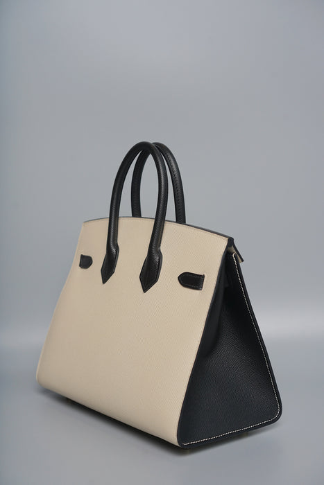 Hermes Birkin 25 HSS in Panda/Craie/Black Epsom Bghw