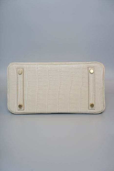 Hermes Birkin 25 in Beton Matte Alligator Ghw (Brand New)