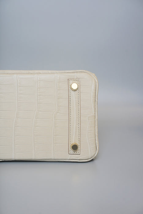Hermes Birkin 25 in Beton Matte Alligator Ghw (Brand New)