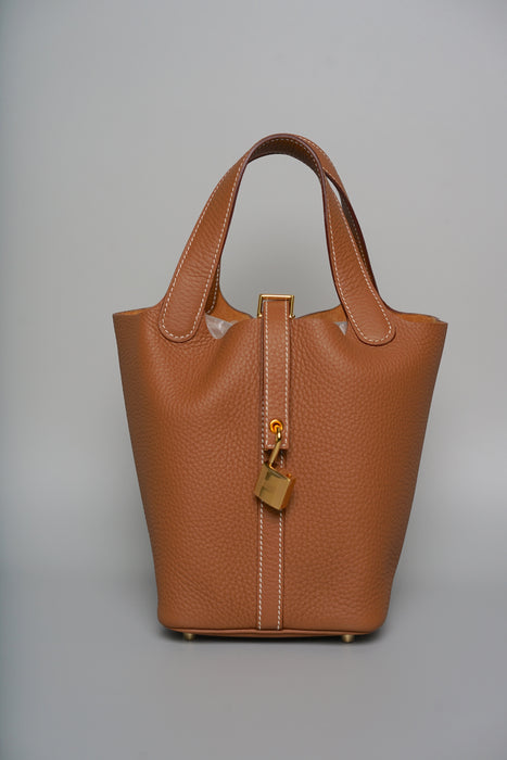 Hermes Picotin 18 in Gold Ghw (Brand New)