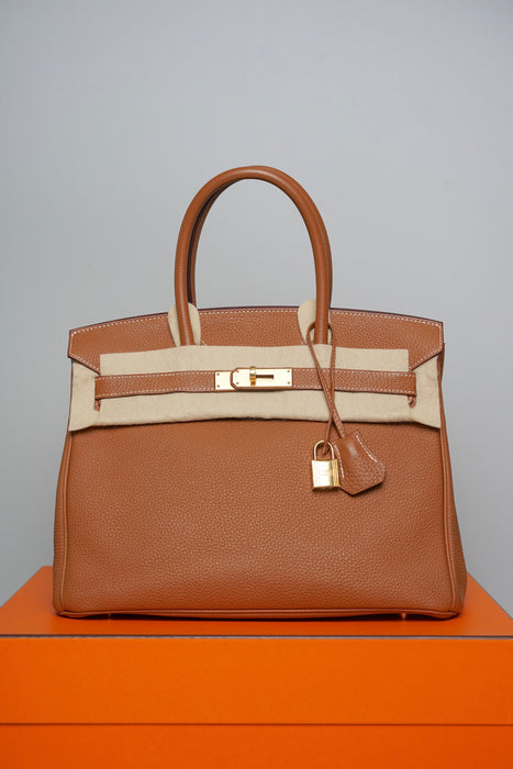 Hermes Birkin 30 in Gold Togo Ghw