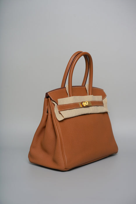 Hermes Birkin 30 in Gold Togo Ghw