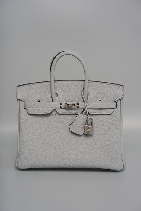 Hermes Birkin 25 in Gris Pantin Togo Phw (Brand New)