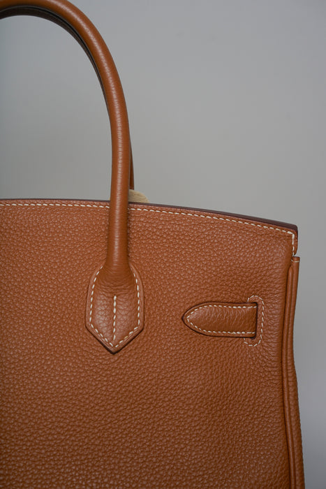 Hermes Birkin 30 in Gold Togo Ghw