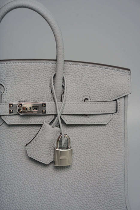 Hermes Birkin 25 in Gris Pantin Togo Phw (Brand New)