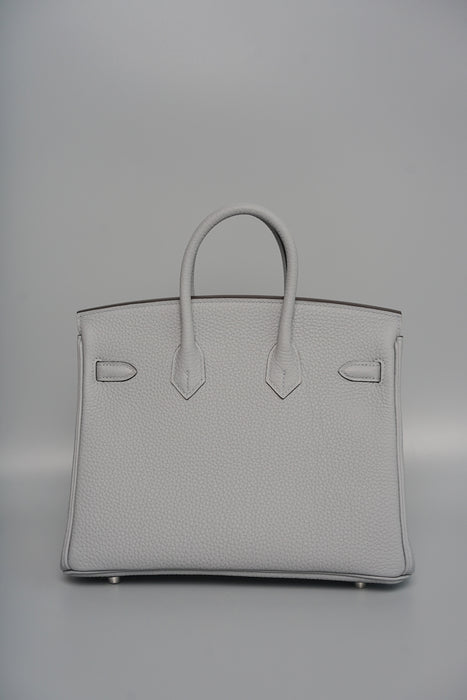 Hermes Birkin 25 in Gris Pantin Togo Phw (Brand New)