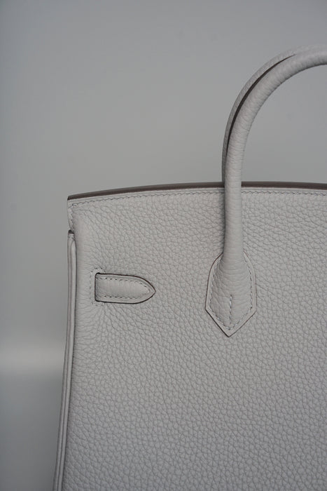 Hermes Birkin 25 in Gris Pantin Togo Phw (Brand New)