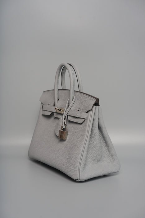 Hermes Birkin 25 in Gris Pantin Togo Phw (Brand New)