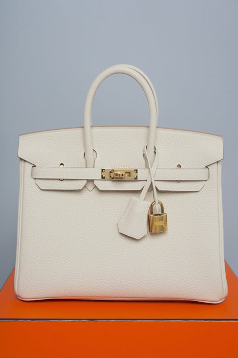 Hermes Birkin 25 in Craie Togo Ghw (Brand New)