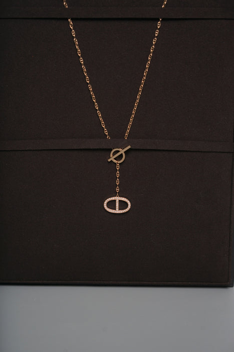 Hermes Chaine d'ancre Contour pendant, large model ST size (Brand New)