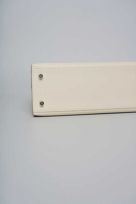 Hermes Kelly 25 in Craie Epsom Phw