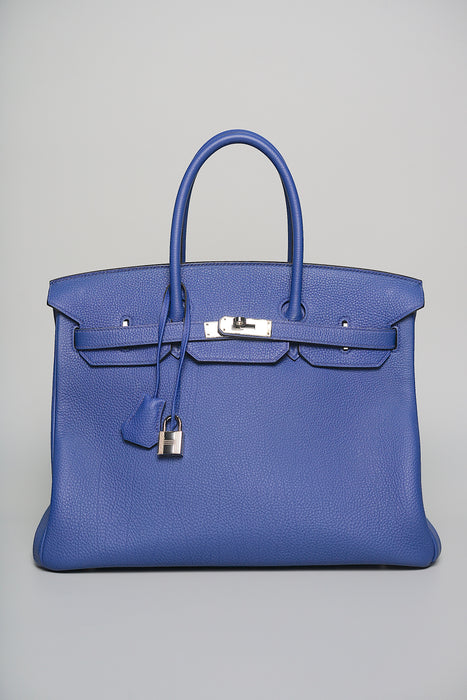 Hermes Birkin 35 in Blue Electrique Togo Phw