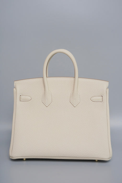 Hermes Birkin 25 in Craie Togo Ghw (Brand New)