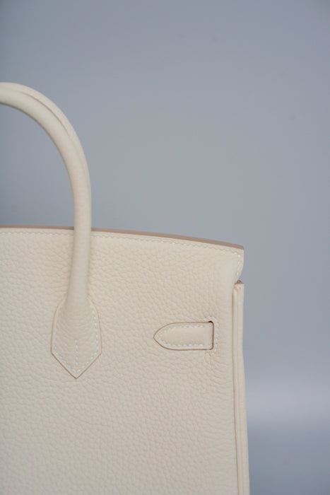 Hermes Birkin 25 in Craie Togo Ghw (Brand New)