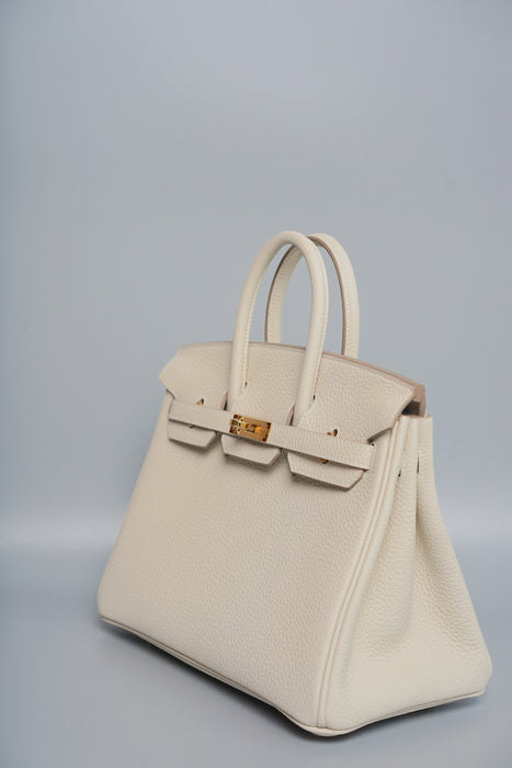 Hermes Birkin 25 in Craie Togo Ghw (Brand New)