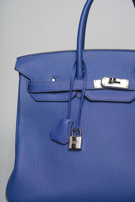 Hermes Birkin 35 in Blue Electrique Togo Phw