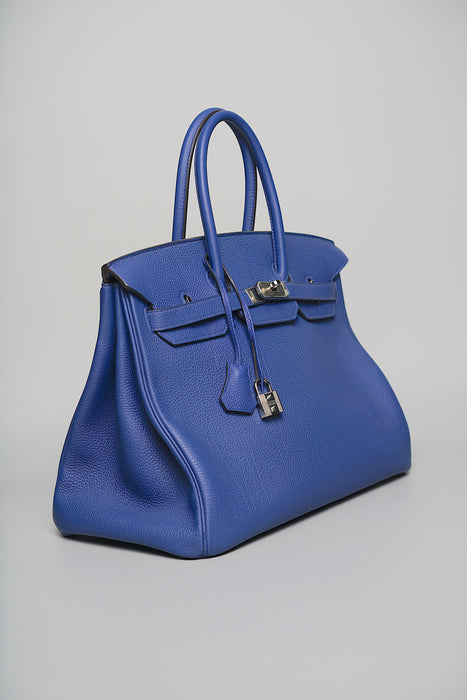 Hermes Birkin 35 in Blue Electrique Togo Phw