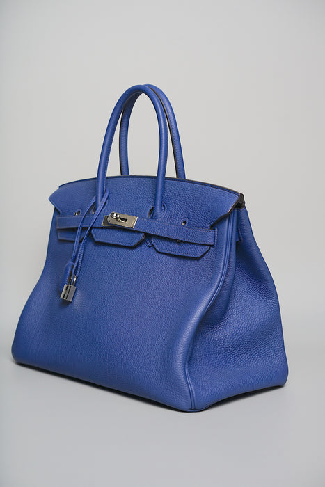 Hermes Birkin 35 in Blue Electrique Togo Phw