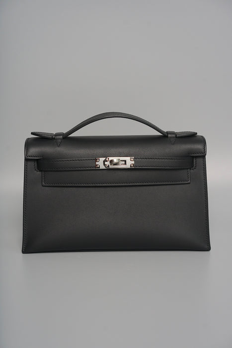 Hermes Kelly Pochette in Black Swift Phw ( Brand New)