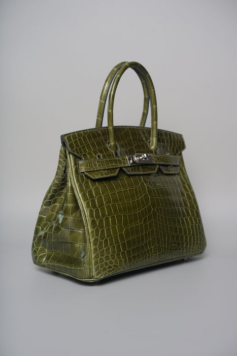 Hermes Birkin 30 in Canopee Shiny Niloticus Phw