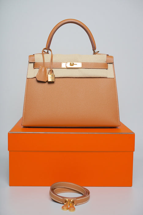 Hermes Kelly II 28 Sellier in Gold Ghw (Brand New)