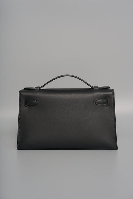 Hermes Kelly Pochette in Black Swift Phw ( Brand New)