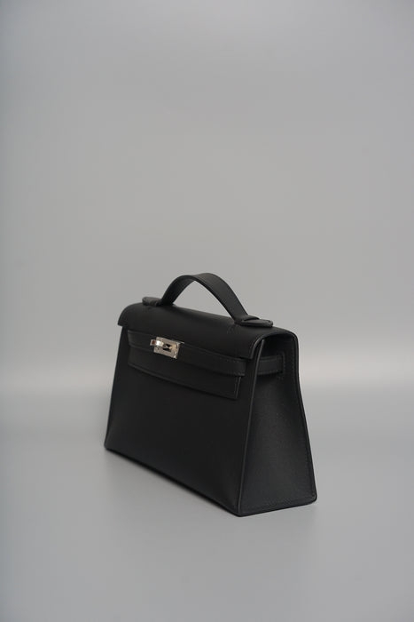 Hermes Kelly Pochette in Black Swift Phw ( Brand New)