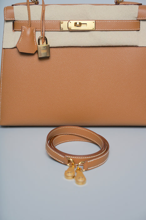 Hermes Kelly II 28 Sellier in Gold Ghw (Brand New)