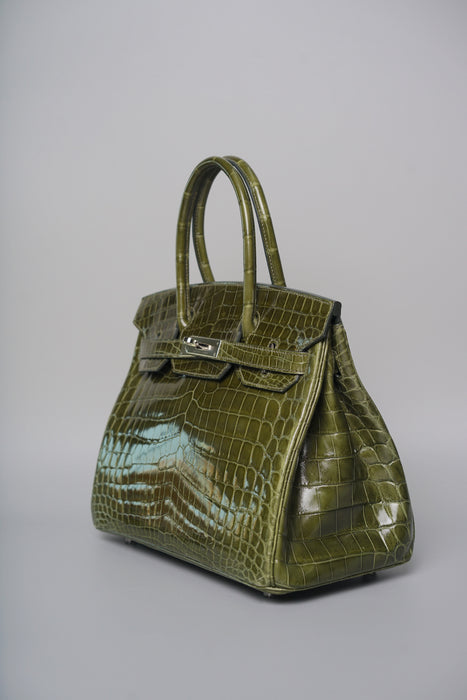 Hermes Birkin 30 in Canopee Shiny Niloticus Phw
