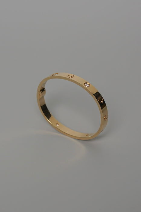 Cartier Love Bracelet, 4 Diamonds in Gold Size 16 (Brand New)