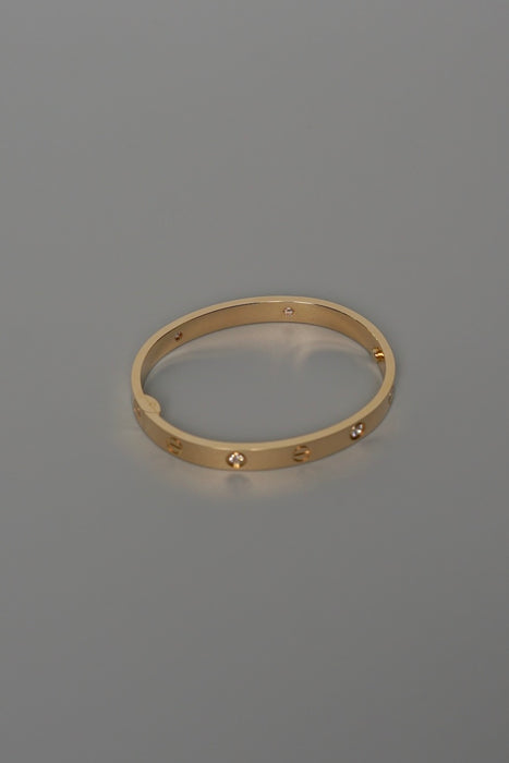 Cartier Love Bracelet, 4 Diamonds in Gold Size 16 (Brand New)