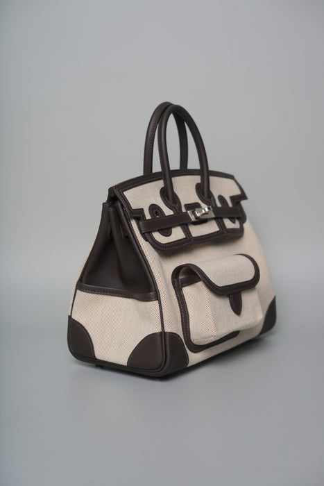Hermes Birkin 25 Cargo in Bai Brun Phw (Brand New)