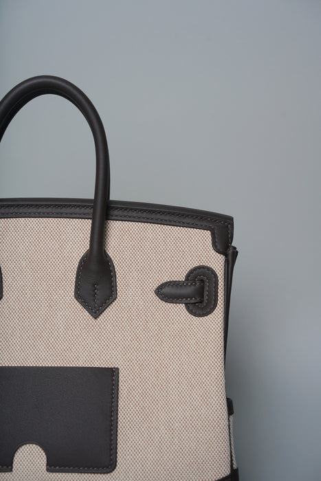 Hermes Birkin 25 Cargo in Bai Brun Phw (Brand New)