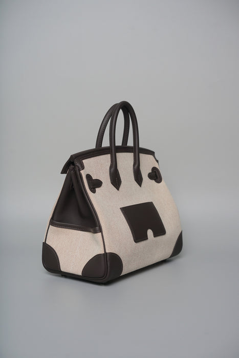 Hermes Birkin 25 Cargo in Bai Brun Phw (Brand New)