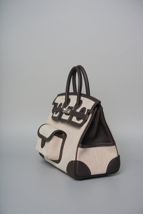 Hermes Birkin 25 Cargo in Bai Brun Phw (Brand New)