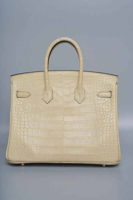 Hermes Birkin 25 in Trench Matte Alligator Ghw