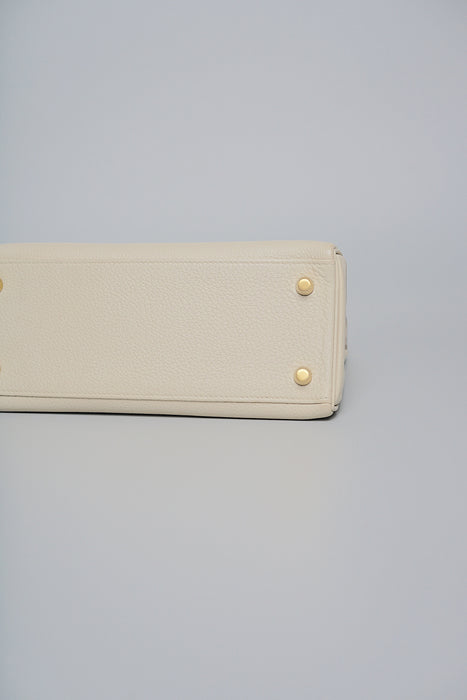 Hermes Kelly 25 in Craie Togo Ghw