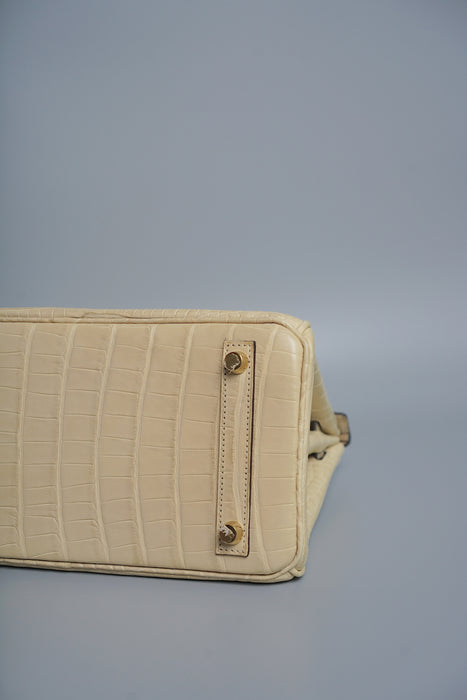 Hermes Birkin 25 in Trench Matte Alligator Ghw