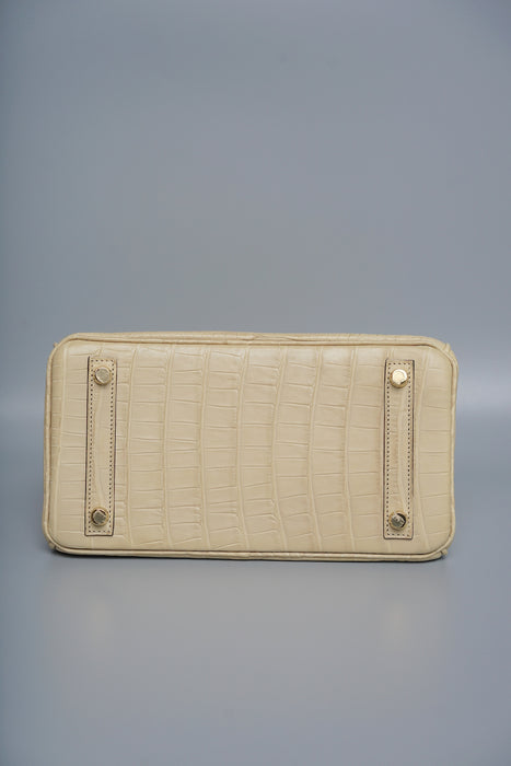 Hermes Birkin 25 in Trench Matte Alligator Ghw