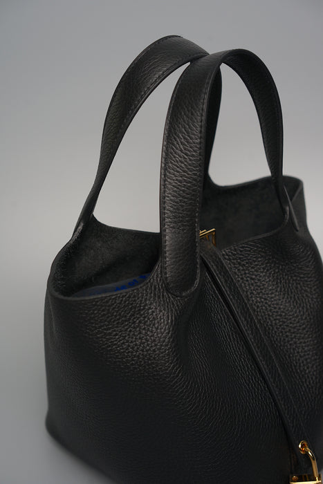 Hermes Picotin 18 in Noir Ghw (Brand New)