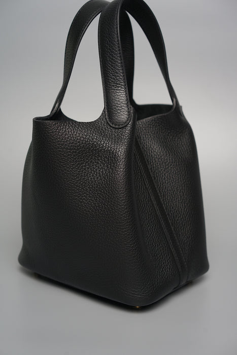 Hermes Picotin 18 in Noir Ghw (Brand New)