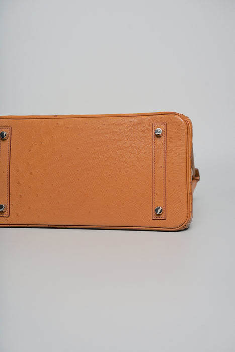 Hermes Birkin 30 in Cognac Ostrich Phw