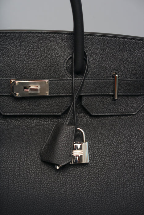 Hermes Birkin 40 HAC in Black Togo Phw