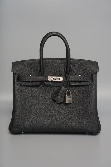 Hermes Birkin 25 in Black Togo Phw (Brand New)