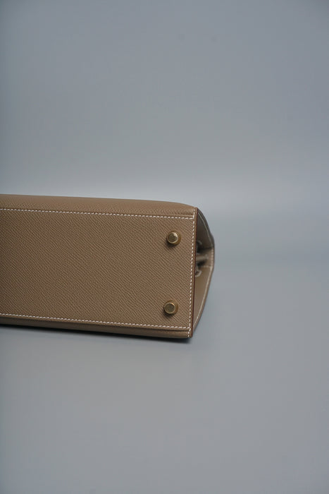 Hermes Kelly 25 in Etoupe Ghw (Brand New)