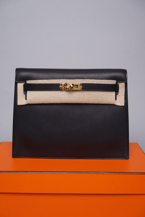 Hermes Kelly Danse in Noir Volupto Ghw (Brand New)