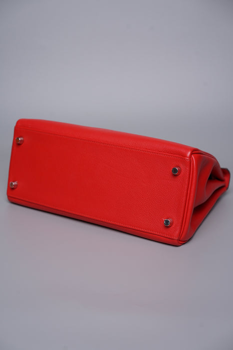Hermes Kelly 28 Retourne in Rouge De Coeur Evercolor Phw
