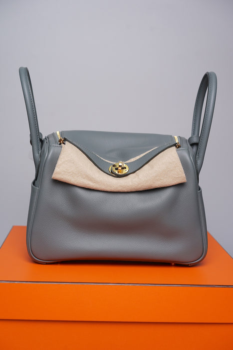 Hermes Lindy 26 in Vert Amande Evercolor Ghw (Brand New)
