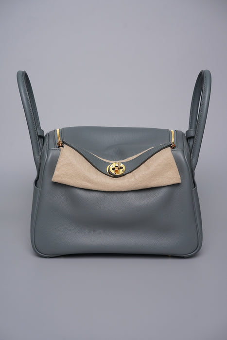 Hermes Lindy 26 in Vert Amande Evercolor Ghw (Brand New)