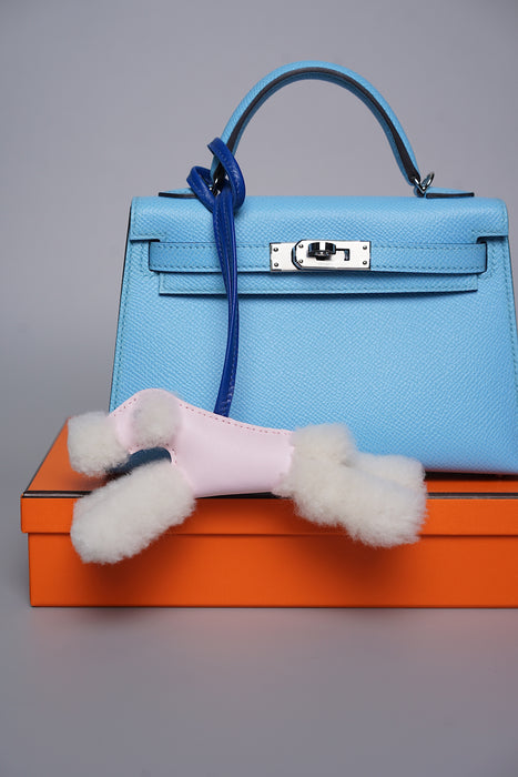 Hermes Wool Budy Charm in Rose Darling (Brand New)